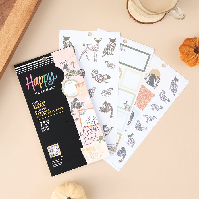 The Happy Planner CLASSIC Value Pack Stickers - Wild Woods - 30 Sheets