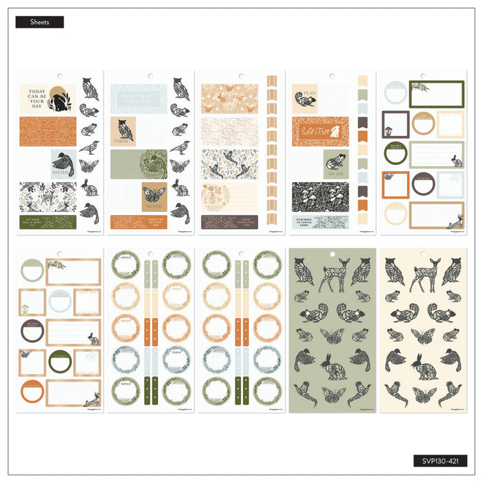 The Happy Planner CLASSIC Value Pack Stickers - Wild Woods - 30 Sheets