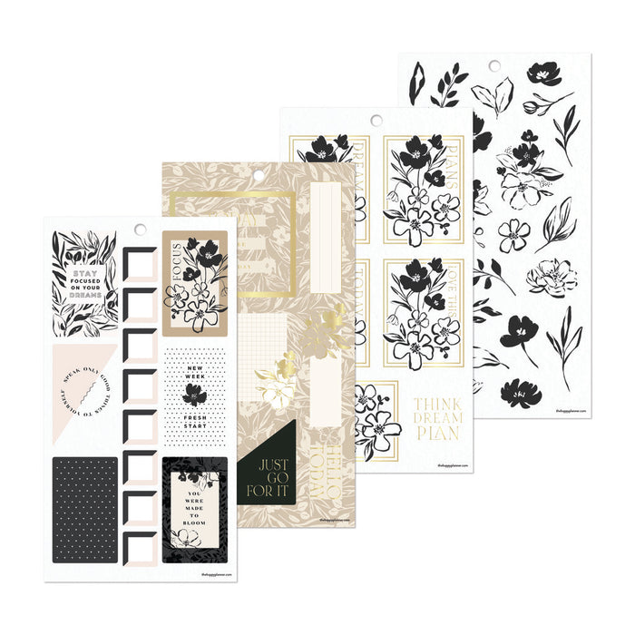 The Happy Planner CLASSIC Value Pack Stickers - Sketchy Florals - 30 Sheets