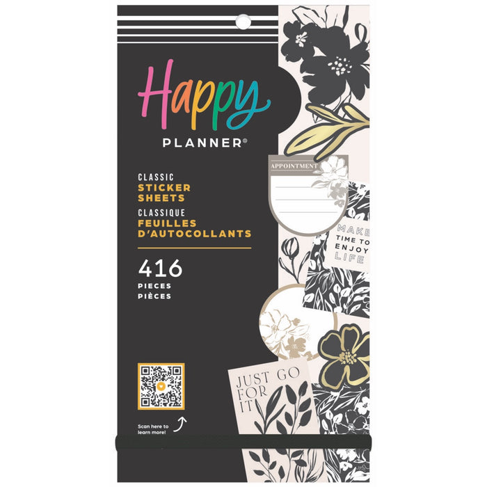 The Happy Planner CLASSIC Value Pack Stickers - Sketchy Florals - 30 Sheets