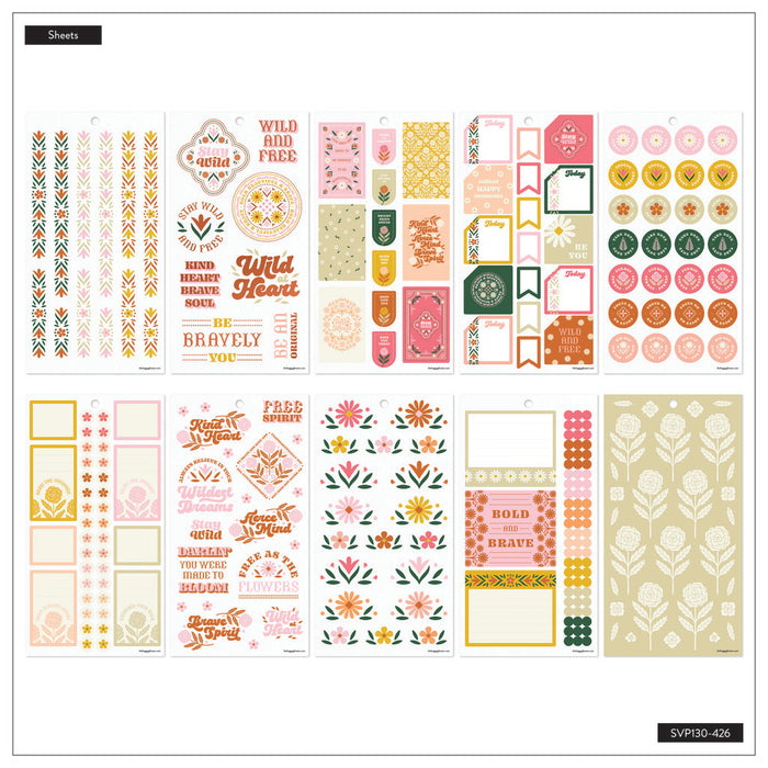 The Happy Planner CLASSIC Value Pack Stickers - Western Wildflower - 30 Sheets