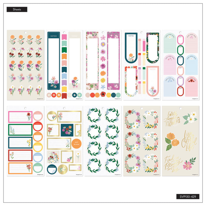 The Happy Planner CLASSIC Value Pack Stickers - Blooming Bouquet - 30 Sheets