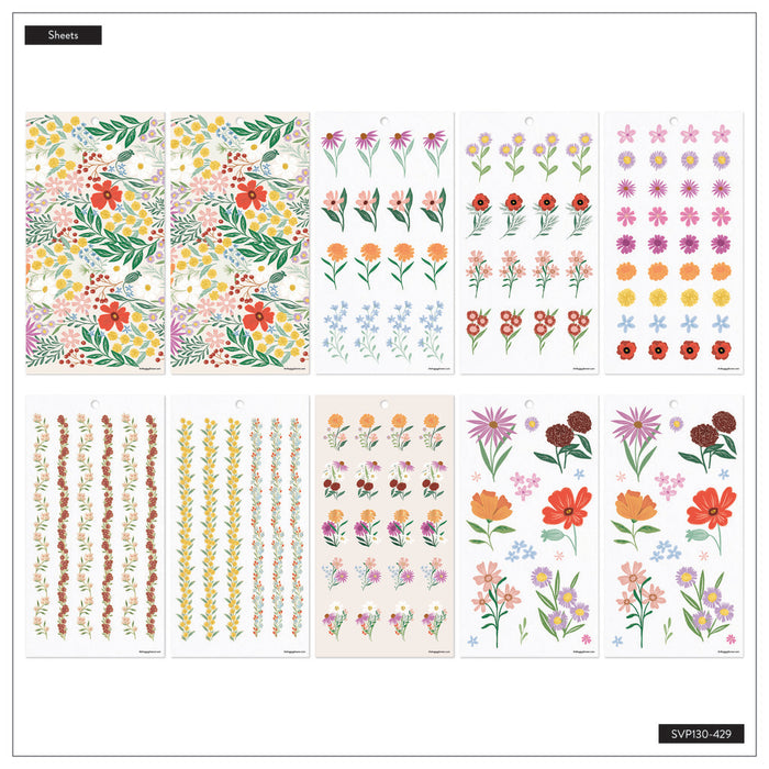 The Happy Planner CLASSIC Value Pack Stickers - Blooming Bouquet - 30 Sheets