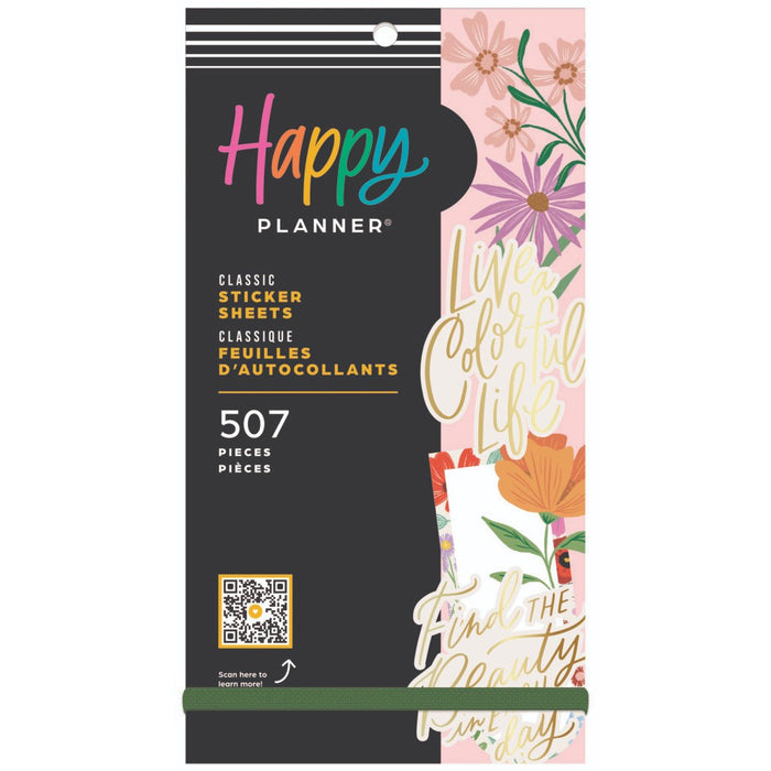 The Happy Planner CLASSIC Value Pack Stickers - Blooming Bouquet - 30 Sheets