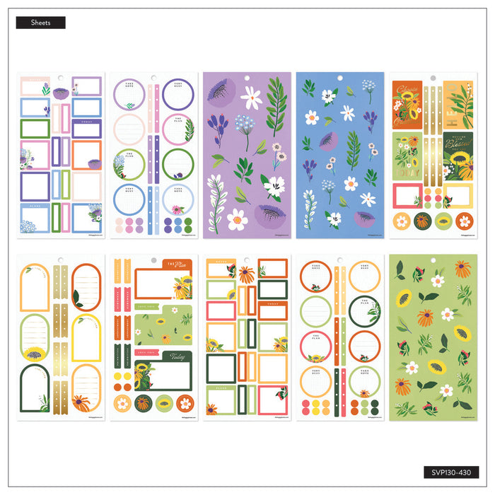 The Happy Planner CLASSIC Value Pack Stickers - Brilliant Blooms - 30 Sheets