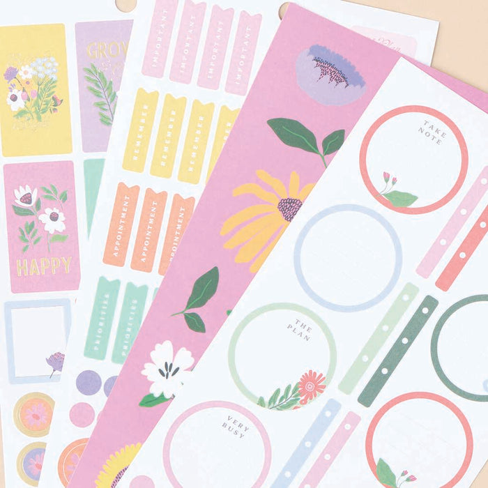 The Happy Planner MINI Value Pack Stickers - Brilliant Blooms - 30 Sheets