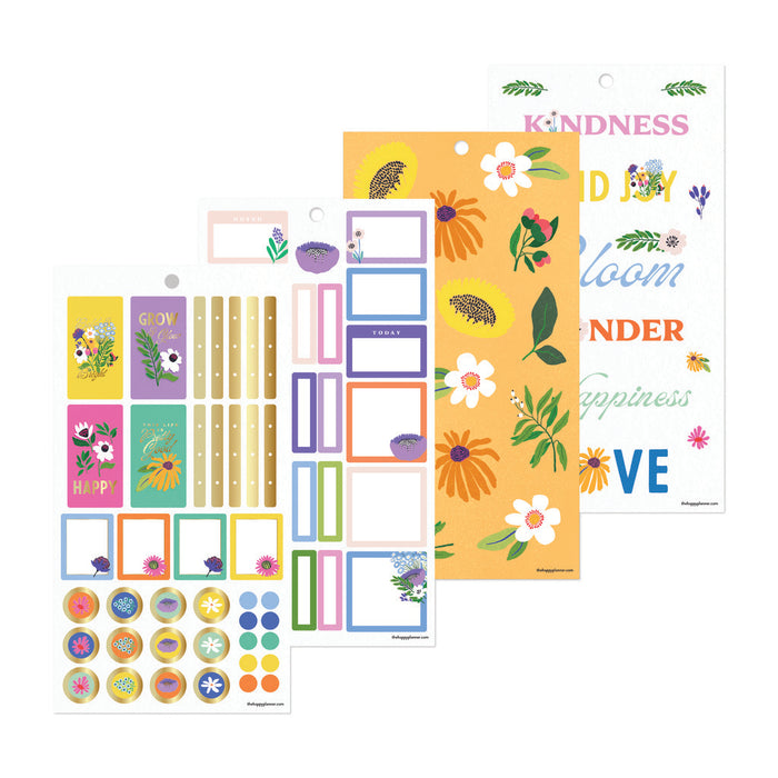 The Happy Planner MINI Value Pack Stickers - Brilliant Blooms - 30 Sheets