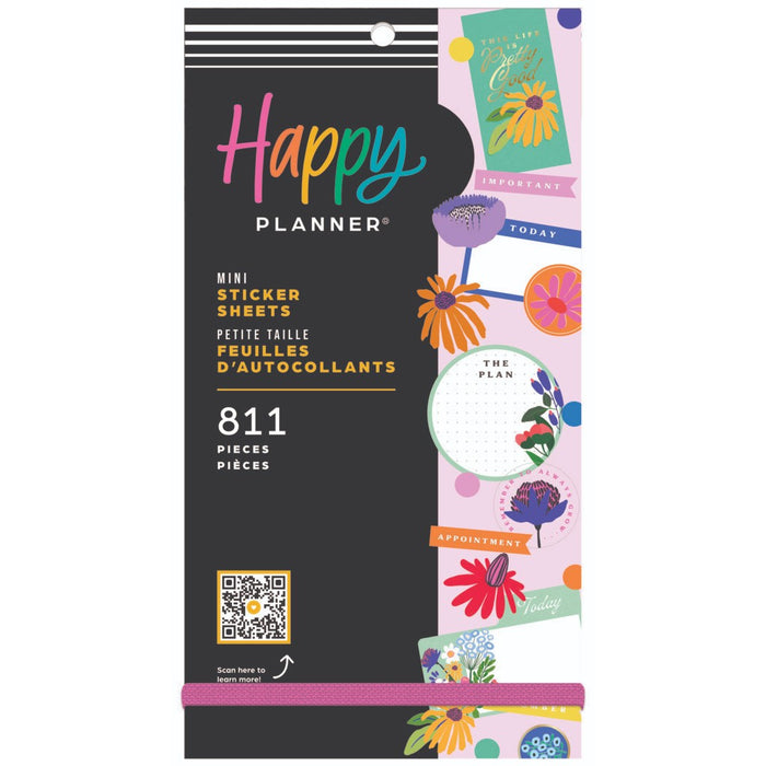 The Happy Planner MINI Value Pack Stickers - Brilliant Blooms - 30 Sheets