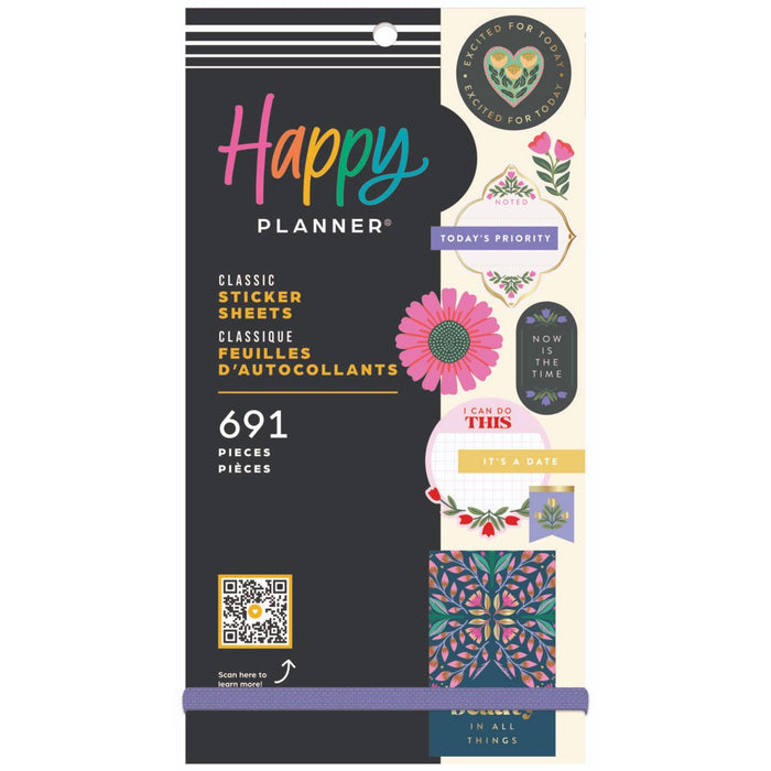 The Happy Planner CLASSIC Value Pack Stickers - Folk & Flora - 30 Sheets