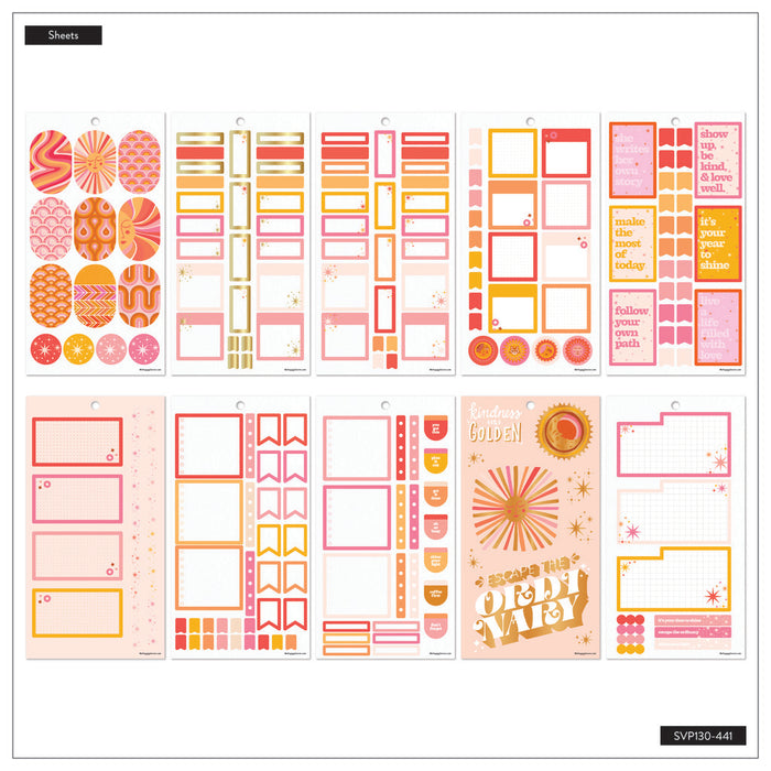 The Happy Planner CLASSIC Value Pack Stickers - Retro Sunset - 30 Sheets