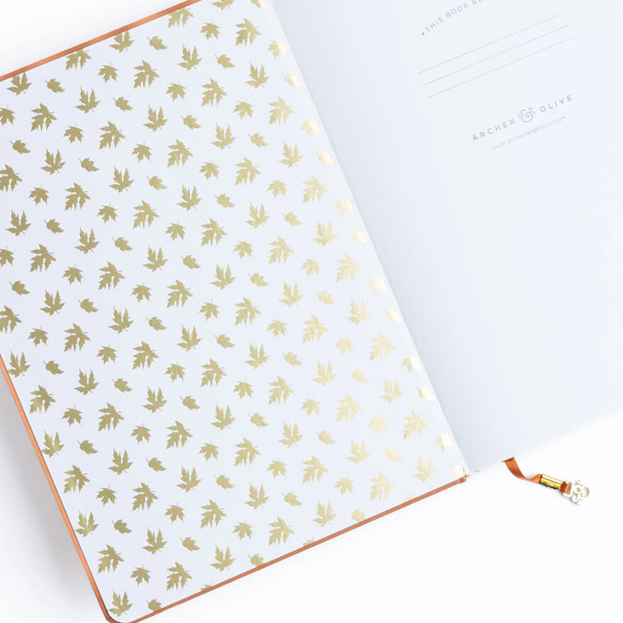 Swirling Leaves Dot Grid Notebook