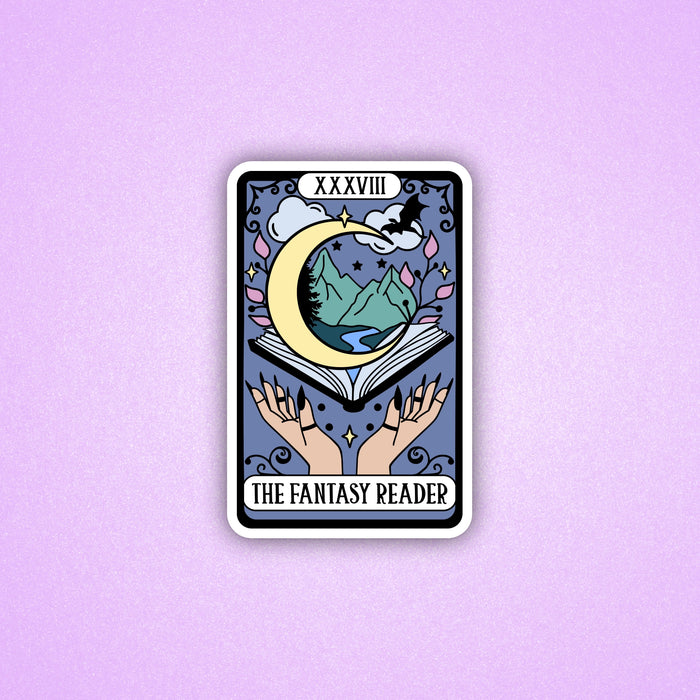 Tarot Card 'The Fantasy Reader' Vinyl Sticker