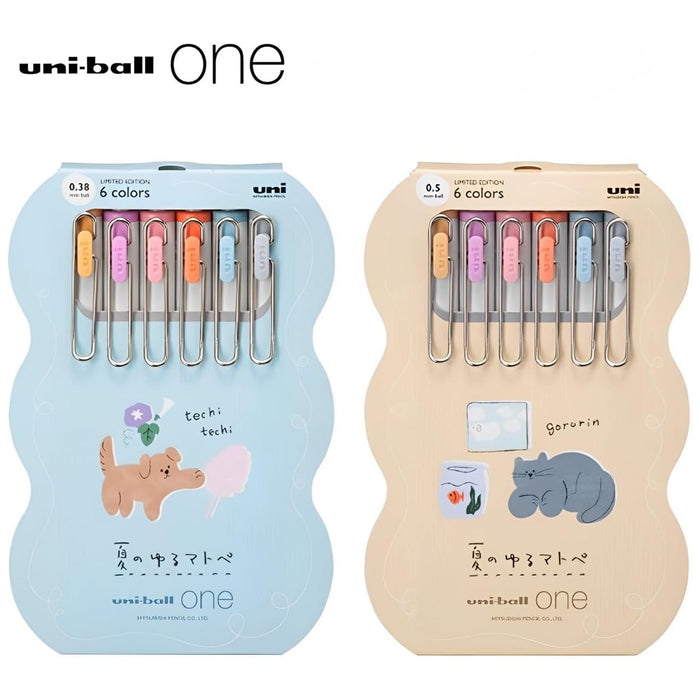 Uni-Ball One Gel Pens - Limited Edition Summer Colours - 0.5mm