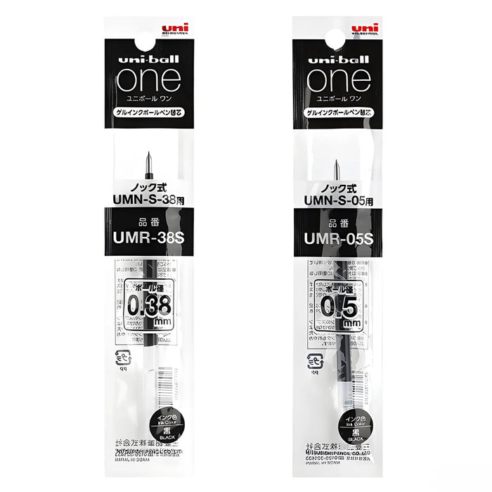 Uni-Ball One Gel Pen Refill - Black - 0.38mm/0.5mm