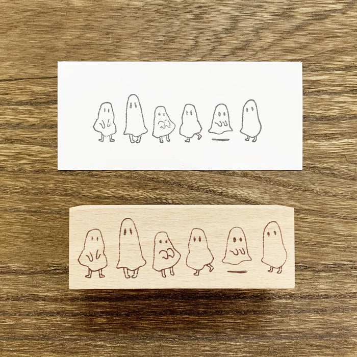 Wood Stamp - Halloween Ghosts