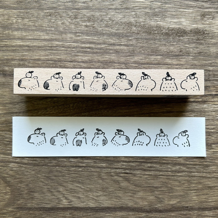 Wood Stamp - Capybara Border