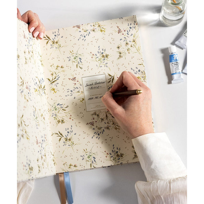 Linen Bound Art Sketch Journal - Waxflower