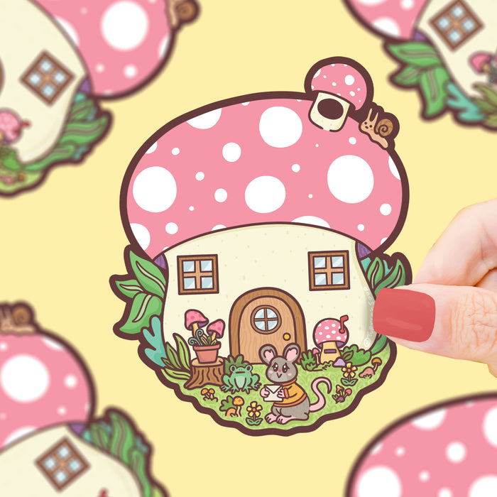 Mushroom House Vinyl Sticker