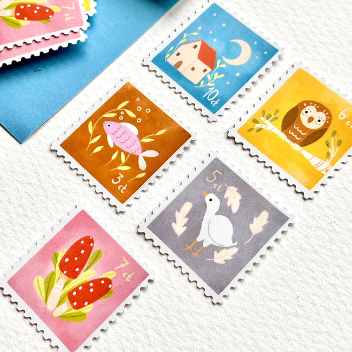 Sticker Flakes - Simple Postage Stamps