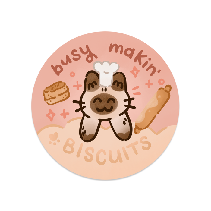 Busy Makin' Biscuits Vinyl Sticker