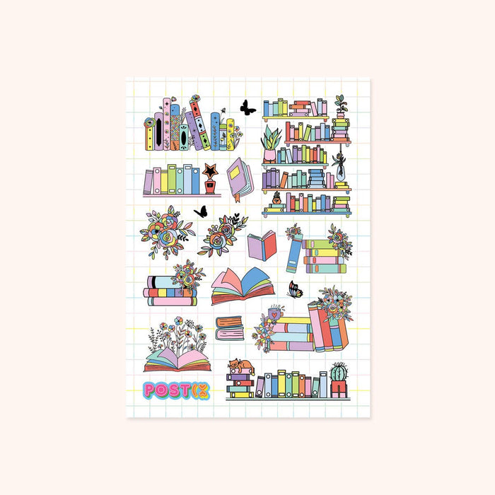 Literary the Rainbow A6 Glossy Sticker Sheet