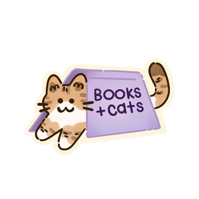 Books & Cats Vinyl Sticker