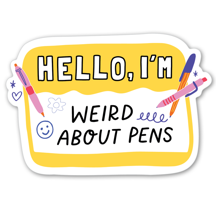 Weird About Pens Vinyl Sticker