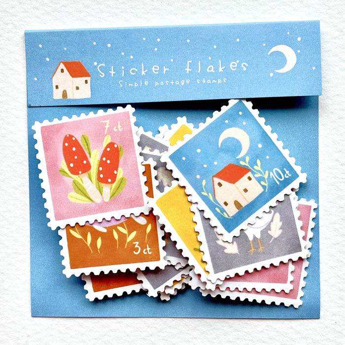 Sticker Flakes - Simple Postage Stamps