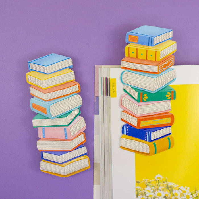 Book Stack Die-Cut Bookmark