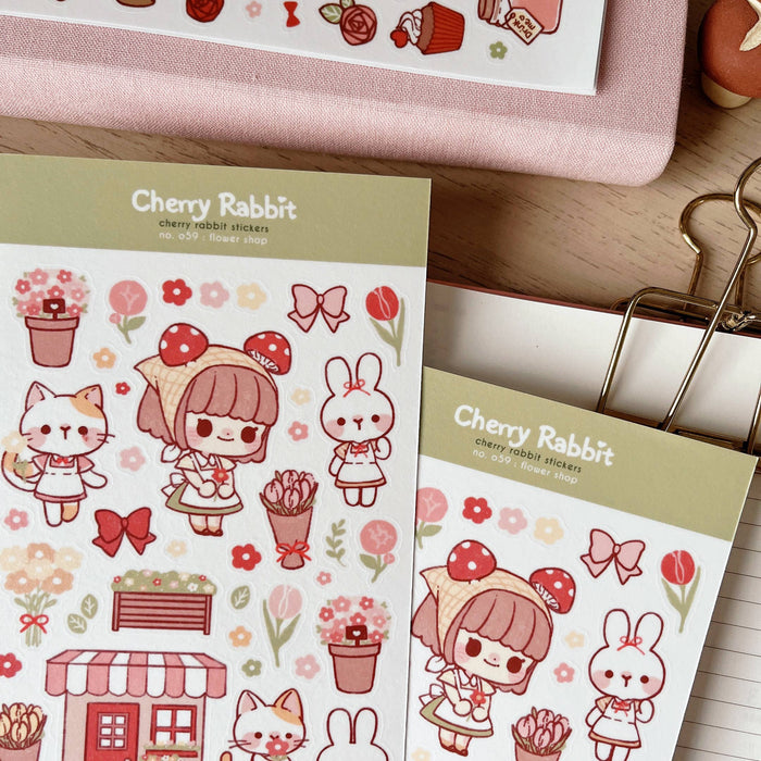 Flower Shop Washi Sticker Sheet