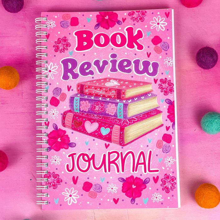 Pink Floral Book Review Journal