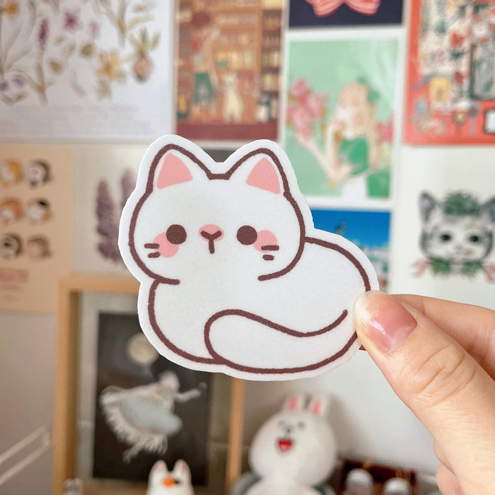 Cat Loafs: White Cat Vinyl Sticker