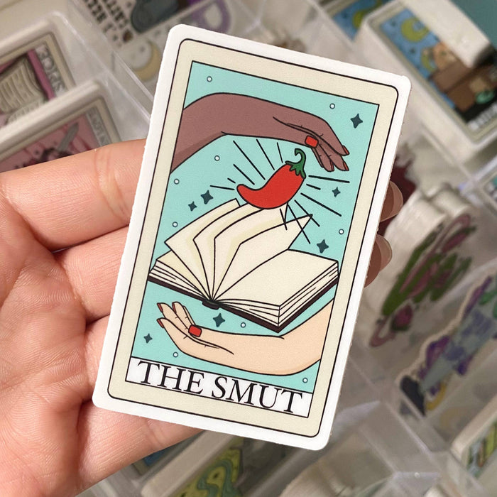 The Smut Tarot Card Bookish Vinyl Sticker