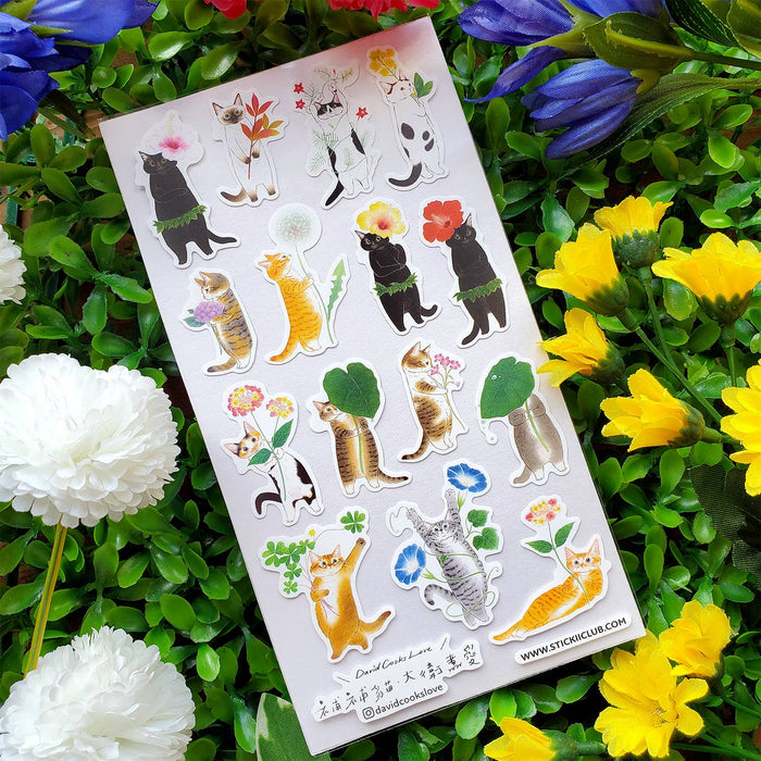 Felines & Flora Sticker Sheet