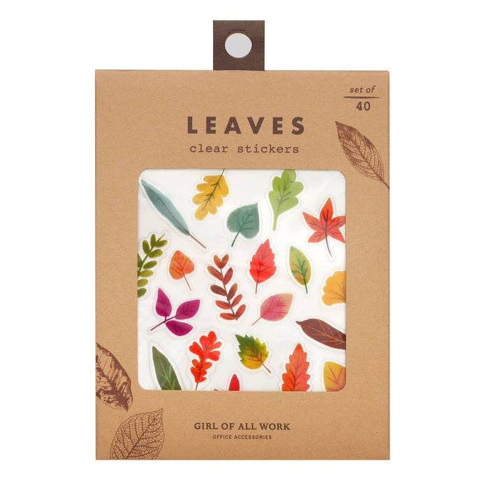 Leaves Clear Stickers