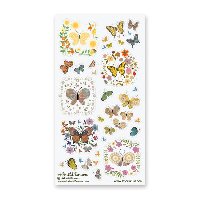 Spring Butterflies Sticker Sheet