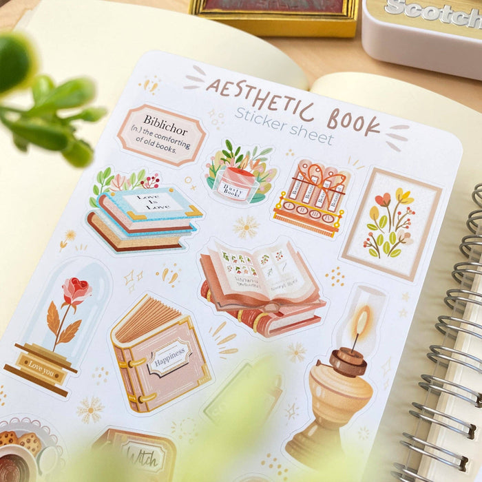 Sticker Sheet - Aesthetic Book