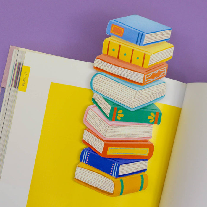 Book Stack Die-Cut Bookmark