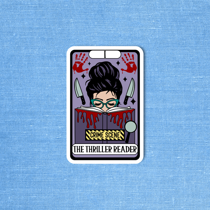 Tarot Card 'The Thriller Reader' Vinyl Sticker