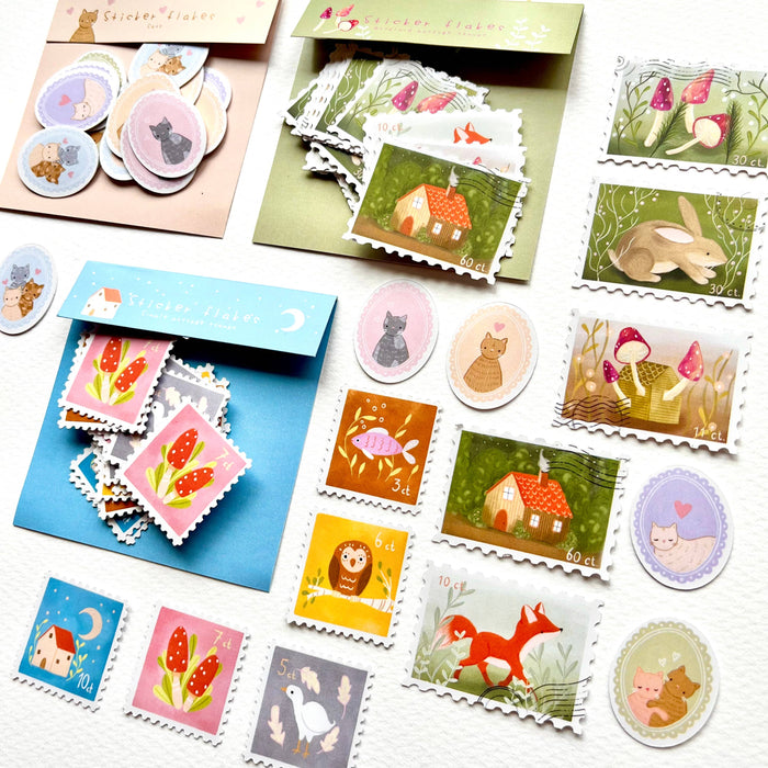 Sticker Flakes - Simple Postage Stamps