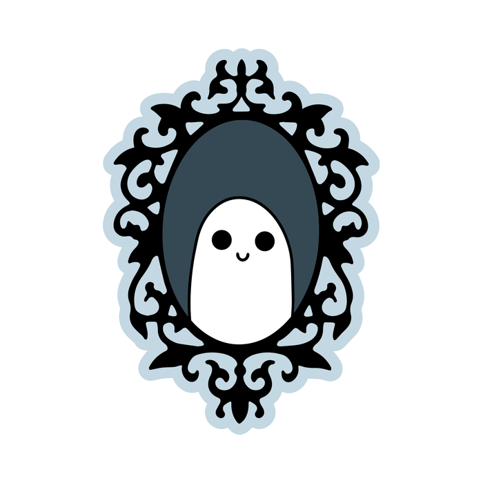 Victorian Framed Ghost Vinyl Sticker