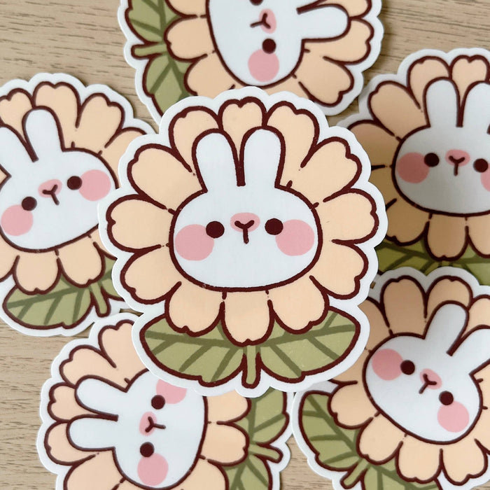 Flower Rabbit Vinyl Sticker