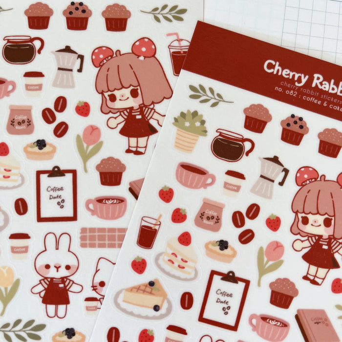 Coffee & Cake Washi Sticker Sheet