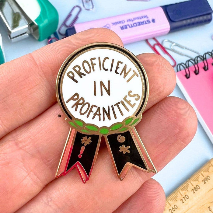 Proficient In Profanities Enamel Lapel Pin