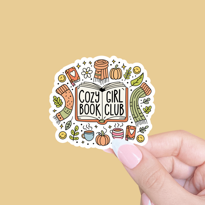 Cozy Girl Book Club Vinyl Sticker