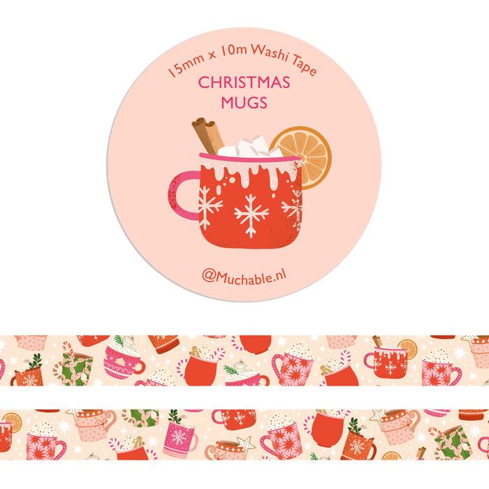 Christmas Mugs Washi Tape