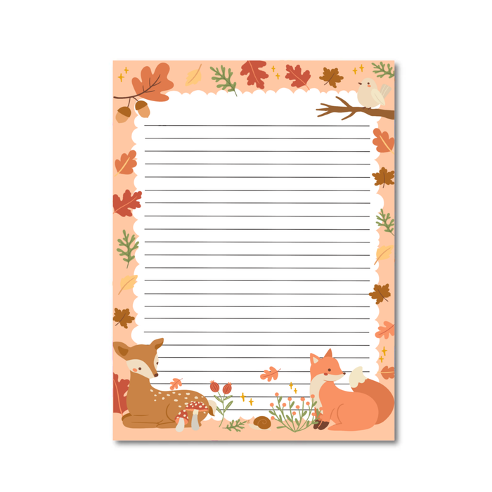 Forest Friends Double-Sided A5 Notepad