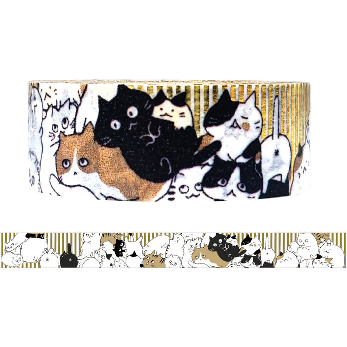 Shinzi Katoh Foil Washi Tape - Nekonekone