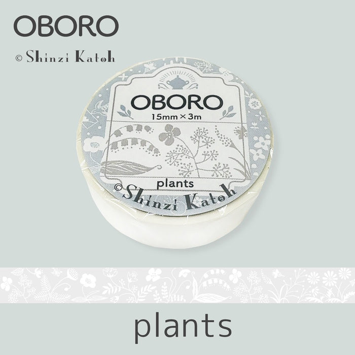 Shinzi Katoh 'Oboro' Series Washi Tape - Plants