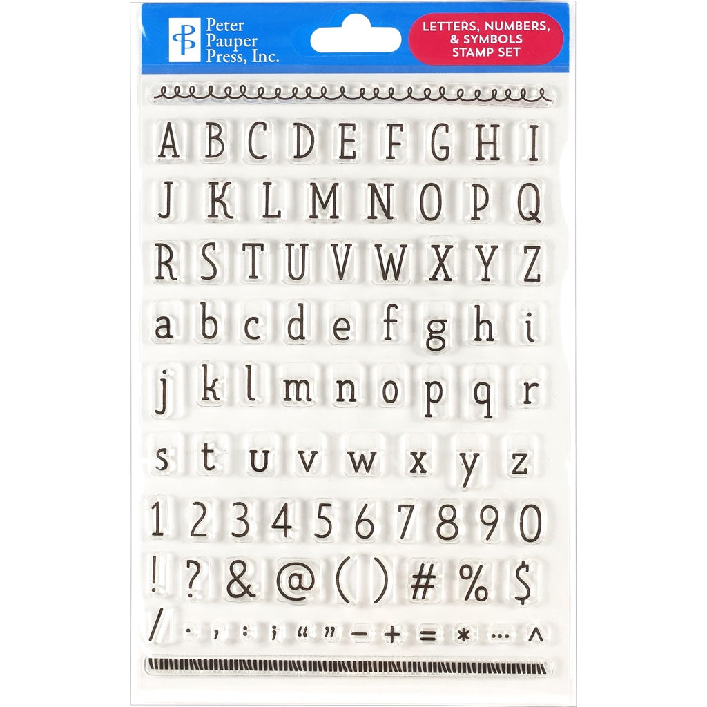 Alphabet, Numbers & Symbols Clear Stamps | WashiGang Australia